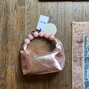 Vanina leather tote bag in rose pink NWT